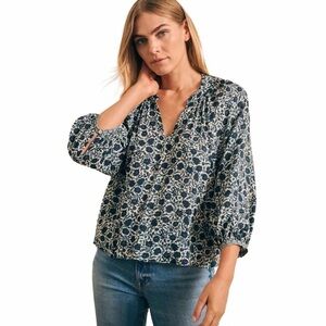 Faherty Portia Top - Navy Floral